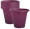 Clever Pots 6X Petit Pot de Fleur Interieur, Pots de Fleurs Plastique 19/20cm pour Fleurs et Plantes, Pot Plante Intérieur et Extérieur avec Drainage pour Jardin, Veranda, Patio, Balcon - Pourpre