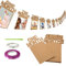 Foto Banner 1. Geburtstag - Braun 1-12 Monate mit 10 m Band - Partydekorationen