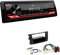 JVC KD-X182DB 1-DIN Autoradio DAB+ USB Digital Receiver inkl. Antenne mit Einbauset passend für Toyota Auris 2007-2012 schwarz