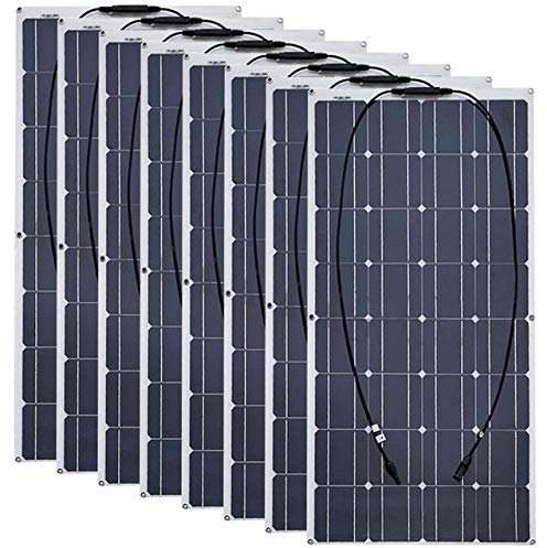 Kit de Panel Solar, 4 Piezas Panel Solar Flexible de 100 W 400 W Célula Solar monocristalina 12 V 24 V 100 W Sistema de Panel Solar para el hogar (400 W) (600 W)