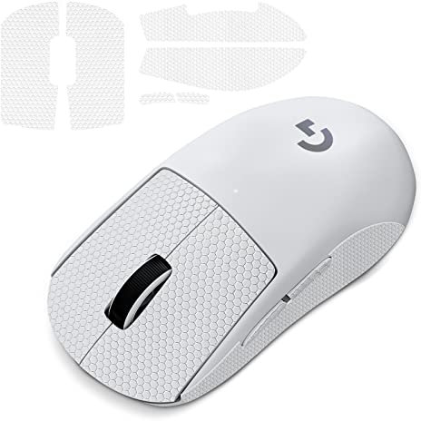JINGDU Mouse Grip Tape kompatibel mit Logitech G Pro Wireless X Superlight Gaming Mouse, Maus-Aufkleber für GPW X Gaming Maus, Ultrathin G Pro Wireless X Superlight Game Maus,Weiss
