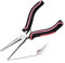 LEONTOOL 6-Inch Needle Nose Pliers for Jewelry Making, Pink Line Design, Chrome Vanadium Steel, 5.7 x 3.1 x 0.6