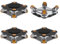 ONEON Mover de Muebles Pro 4-Pack con Carritos Mejorados y Ruedas de TPE Personalizadas - Transporte sin Esfuerzo de Muebles Pesados (Negro: Solo 4 carretillas)