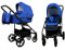 BabyLux® Kinderwagen Set 2 in 1 - Trailux - Sapphire - incl. Babywanne, Buggy Sportsitz - Kinderwagenset - Kombikinderwagen mit Wickeltasche, Regenschutz, Moskitonetz, Cupholder usw.