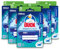 Duck Fresh Discs Blue Toilet Cleaner Starter Kit, Fights Stains That Harbour Germs, Prevents Limescale Build Up, Blue Water Effect, Azure Lagoon, Pack of 5 (Each Kit contains 1 Holder + 1 Refill Tube)