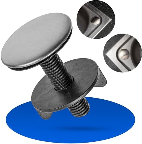 Cache trou de robinet d'évier, 1 kit, Ø 44 mm cache, Ø 55 x 11,5 mm filetage, rosace en inox avec joint et écrou, bouchon de trou de robinet, cache trou de distributeur de savon
