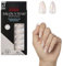 KISS Salon X-tend Glue On Decorated Nails, Red Flag, Nail Glue Included Light Pink, Medium Size, Almond Shape, 34 Ct.