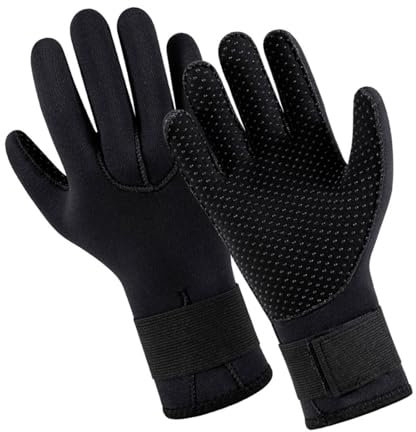 YiQinzcxg Neopren-Handschuhe, 5 mm, Thermo-Handschuh mit verstellbarem Hüftgurt zum Schnorcheln, Tauchen, Surfen, Tauchen, Tauchen, Neoprenanzug-Handschuh