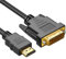 Câble Adaptateur HDMI vers DVI 1,5m, Câble HDMI A vers DVI-D (24+1) Bidirectionnel 1080p Full HD Compatible avec PC, TV Box, Moniteur, Projecteur, et Plus