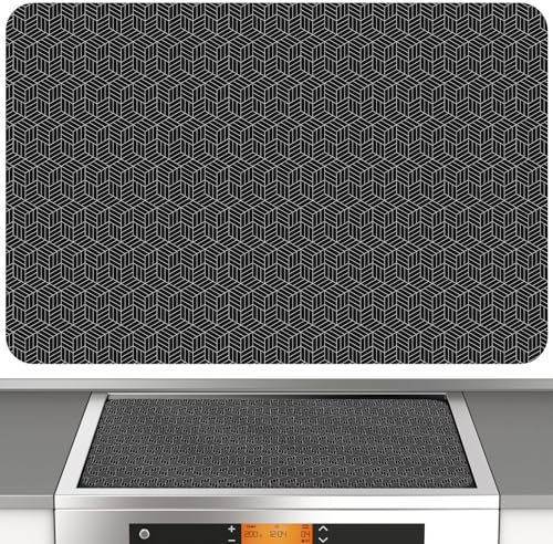 Abizarch Stove Top Covers for Electric Stove, 30×20 Inch Silicone Induction Cooker Cover, Heat-resistant Induction Cooktop Protector Mat,Non-Slip Cooktop Scratch Protector (Style B)