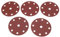 SG Store Lot de 50 Disques Abrasifs 125 Mm 5 Pouces 9 Trous avec Crochet Et Boucle 40/60/80/100/120 Grains Mixtes Compatible avec Festool Pour poncer le bois