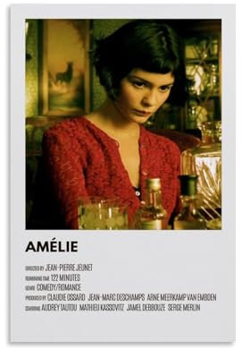 MNIJKDF Movie Amelie Character Minimalist Art Poster Dekorative Malerei Leinwand Wandkunst Wohnzimmer Poster Schlafzimmer Malerei 08x12inch(20x30cm)
