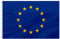 ASUNO Bandera de la Unión Europea de poliéster de 3 x 5 pies, bandera nacional de la UE con 2 ojales de latón, color vivo de doble cara, resistente a la decoloración, para jardín, césped, patio