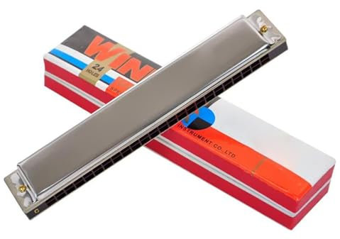 Mundharmonika-Set 24-Loch Tremolo-Mundharmonika C, Anfängerspiel - 3 Oktaven