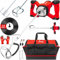 Delphi Agitador eléctrico de 2600 W, con 2 agitadores, 6 velocidades, para pegamento, hormigón, pintura, yeso con bolsa y accesorios, M14 940 rpm