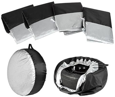 WANGZENIU 4 Stück Reifentaschen für Audi Q4 e-tron, Reifentaschen Set Reifenschutzhülle Waterproof Staubdicht Reifenbezug,S