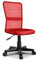 TRESKO Bürostuhl Schreibtischstuhl Drehstuhl, mit Kunststoff-Leichtlaufrollen, stufenlos höhenverstellbar, gepolsterte Sitzfläche, ergonomische Passform, Lift SGS-geprüft (Rot, Ohne Armlehnen)