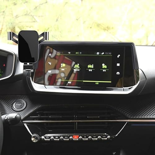 LSXEL Supporto per cellulare da auto compatibile con Peugeot 208 e-208 P21 2008 e-2008 P24 2020 2021 2022 2023 (for 208/2008/E-208/E-2008 2020-2023 for 7)