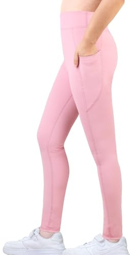 Monbessi Leggings Sport pour Fille Taille Elastique Pantalon de Yoga Fille 5-12 Ans