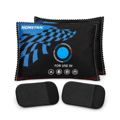 Moisture Bags For Cars Dehumidifier 500g x2 – Moisture Absorber & Silica Gel Packets, Reusable Microwave/Dryer Rechargeable, Anti-Mould Damp Remover for Car, Wardrobe, Bathroom, Window & Tool Storage