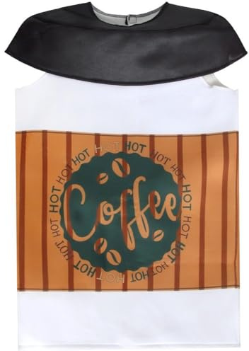 Brxmpn Coffee Costume for Kids, Funny Food Outfit Coffee Costume Halloween Cosplay Party Costumes for Girls Boys