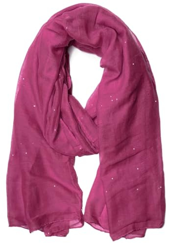 Emma & Giovanni ® - Sciarpa Leggera con Paillettes - Donna
