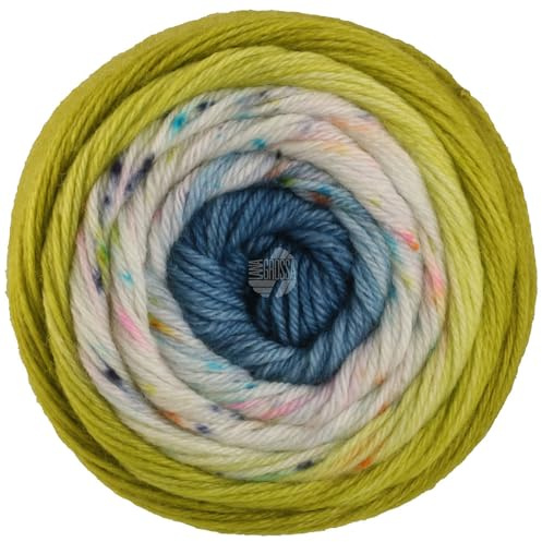 LANA GROSSA Meilenweit 50 Dip | Extrafeines Merinogarn im klassischen hand-dyed Verfahren | Handstrickgarn aus 75% Schurwolle & 25% Polyamid | 50g Wolle zum Stricken & Häkeln | 200m Garn FB 5305
