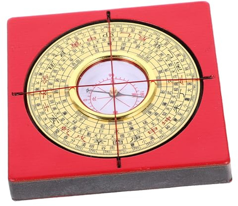 Yardenfun Tragbarer Kupferkompass Vintage Design Präzise Orientierung Outdoor Kompass Taoistisches Dekor Kompakter Robuster Feng Shui Kompass als Sammlerstück