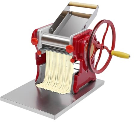 Edelstahl Pastamaschine, Nudelmaschine Manuell, 0.5-5mm Pastamaker Nudelmaschine, Multifunktionale Teigmaschine Machine für Spaghetti, Fettuccine, Lasagne
