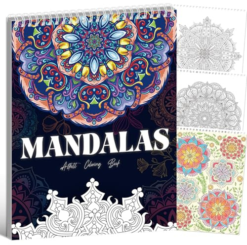 Kalysky Mandala-Malbuch für Erwachsene mit 30 Motiven zur Stressreduktion | 30 prächtige Mandala-Motive, stressabbauende Designs für entspannendes Malen für Frauen und Erwachsene
