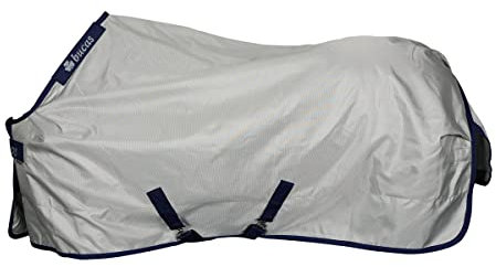 Bucas Power turnout light Big Neck in silber, Weidedecke, Outdoordecke, Farbe:silber, Größe:130cm