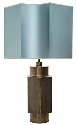 Casa Padrino Luxus Tischlampe Mattschwarz/Türkis 55 x H. 89 cm - Luxus Qualität