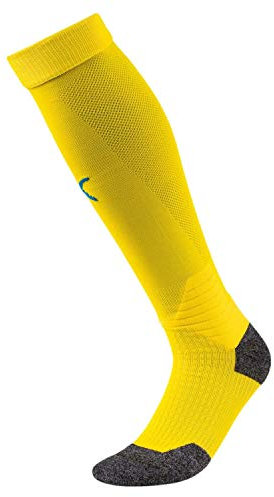 Puma Herren Team Liga Socks, Cyber Yellow-Electric Blue L, 43-46 (Herstellergröße: 4)