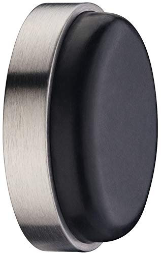 JUVA Wand-Türpuffer Aluminium silber Türstopper Gummi-Puffer rund - TP 5010 | Tiefe: 15 mm | Stopper für die Wand-Montage | MADE IN GERMANY | 1 Stück - Wandpuffer inkl. Befestigungsmaterial