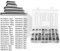 Perni a Molla, Perni di Tensione A Molla,Assortimento Spine Elastiche Con Una Scatola di Plastica in Acciaio Inox 304 M1.5/2/3/4/5/6/8