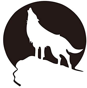 YU Adesivo per Auto Wolf Totem Adesivo per Auto Adesivo per Auto Riflettente Wolf Mochizuki Roar Adesivo per Intaglio Auto Adesivo per Lupo Riflettente 2 Pezzi