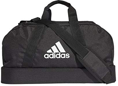 adidas Unisex Tiro Primegreen Bottom Compartment Duffel Bag, Black/White, S