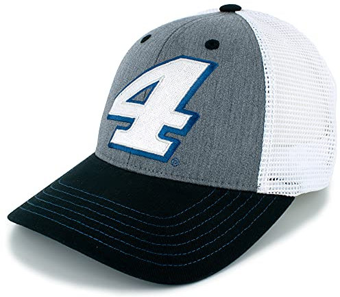 Kevin Harvick Mütze für Herren – Stewart Haas Racing Hat Automotive Team Cap Nummer 4 in Grau