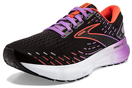 Brooks Glycerin 20, Scarpe da Corsa Donna, Nero Campanula Fiesta, 40 EU Stretta