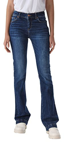 LTB Damen Jeans Fallon Flared Fit - Schwarz - Black Wash W26-W34 Baumwolle