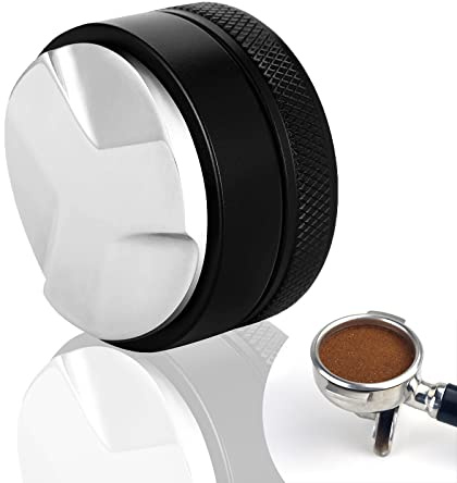 thirei Distributor, 58 mm 304 Edelstahl Leveler, Werkzeug zum Nivellieren von Gemahlenem Kaffee, Schwarz