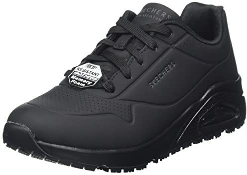 Skechers Damen Uno Sr Sneaker, Black Synthetic, 39 EU