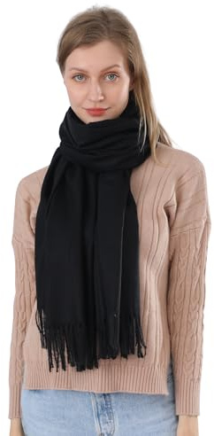 ACNCN Womens Cashmere Scarf Pashmina Shawl Wraps 300g Extra Large Cashmere Thick Scarves for Winter