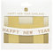 Talking Tables LUXE-GARLAND-HNY-V2 Happy New Year Banner-2 m Gold Party NYE Dekorationen 2023 Wimpelkette Glitzer Girlande umweltfreundlich