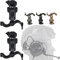 Schneller Helm ARC Schienenadapter Taktische Abholung Headset Aufhängung Kopfhörer Halterung Multi-Winkel-Drehung für Ops Core ARC & Team Wendym-LOK Schiene, Jagd Ohrenschützer Unterstützung (BK)