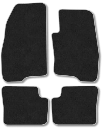 Fiat Grande Punto (2006-2013) Carpet Car Mats | Grey Edge Trim Tailored Fit Floor Mats Full Coverage Protection Accessories Easy Clean Anti Slip Made in the UK