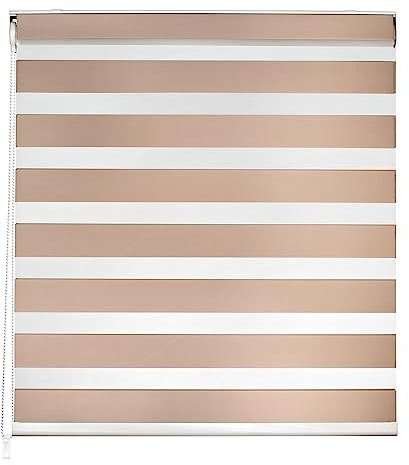 Easydeco - Estor Enrollable Noche y Día Premium (Beige, 200_x_250_cm)