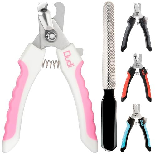 Dudi Pet Coupe Griffe et Lime pour Chien - Coupe Ongle pour Chien ou Chat avec Cran de Sécurité - Pince Coupante à Griffes ou a Ongles Chiens Chats Lapin - Coupe Griffe Large