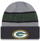 New Era Green Bay Packers NFL 2023 Sideline Tech Knit CW Gray Beanie - One-Size