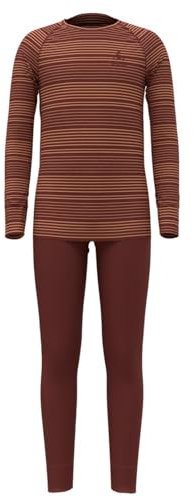Odlo Kinder Funktionsunterwäsche Set Active WARM ECO Set, Spiced Apple - live Wire, 104